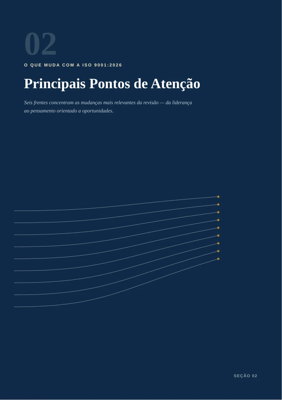 Abertura da seção sobre o que muda com a ISO 9001:2026